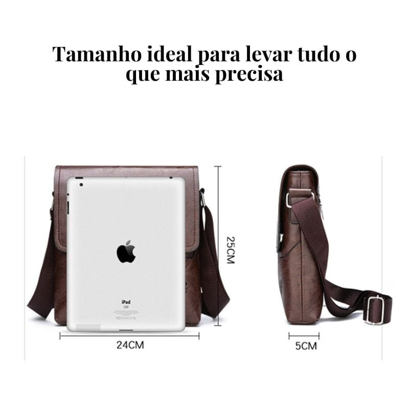 Bolsa masculina de couro PU - Porto Galem